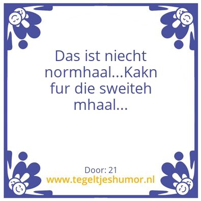 Tegeltje: Kakn