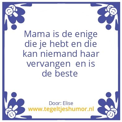 Tegeltje: Mama