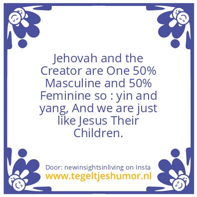 Tegeltje: Jehovah and the Creator