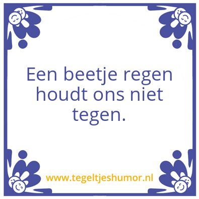 Tegeltje: Regen