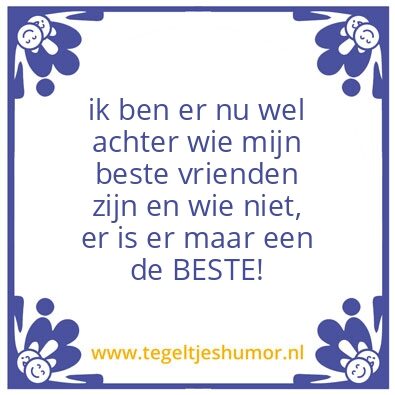 Tegeltje: grappig