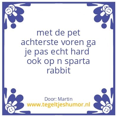 Tegeltje: snel sneller snelst