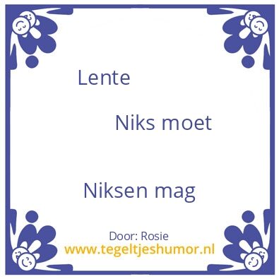 Tegeltje: lente