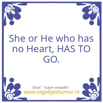 Tegeltje: “super empath”