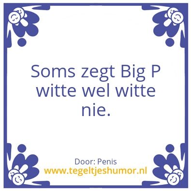 Tegeltje: big p