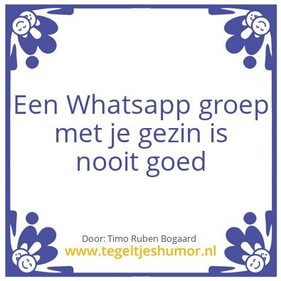 Tegeltje: De bogaardjes