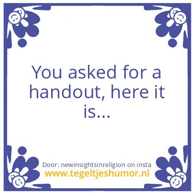 Tegeltje: Aware..
