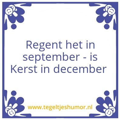 Tegeltje: Weersvoorspelling
