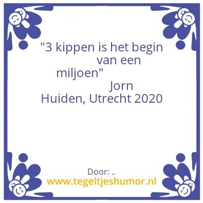 Tegeltje: ..