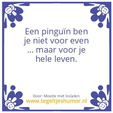 Tegeltje: PinguÃ¯ns
