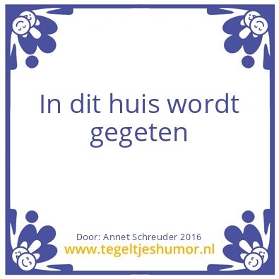 Tegeltje: Eten