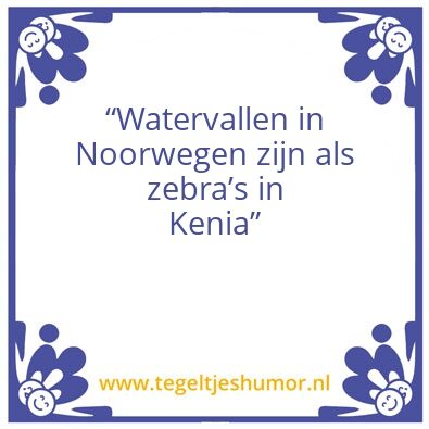 Tegeltje: Waterval