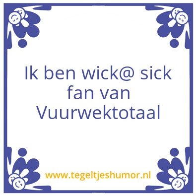 Tegeltje: vwt