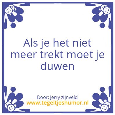 Tegeltje: duwen en trekken