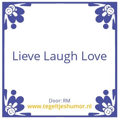 Tegeltje: Lieve