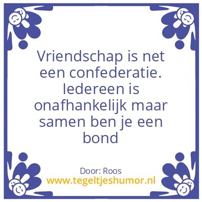 Tegeltje: Vriendschap