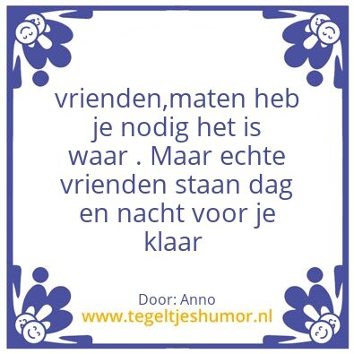Tegeltje: Vrienden