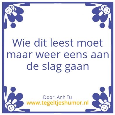 Tegeltje: S