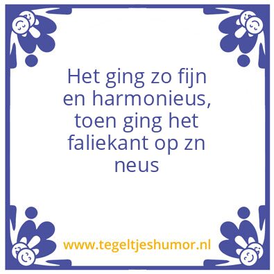 Tegeltje: Harmonie enzo