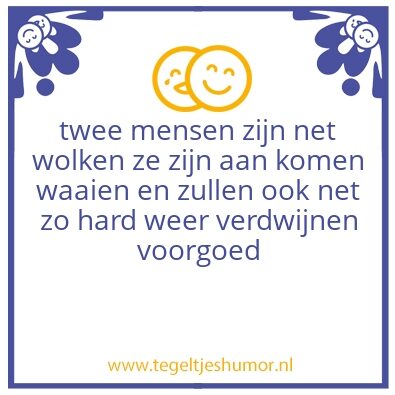 Tegeltje: de opruimer