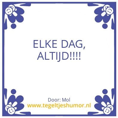 Tegeltje: Mol