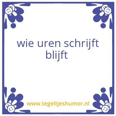 Tegeltje: Humor
