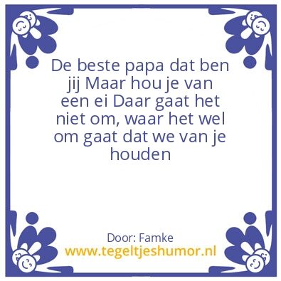 Tegeltje: Papa