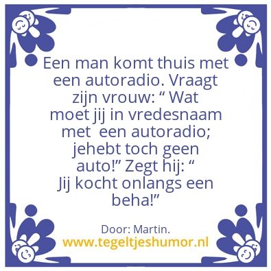 Tegeltje: Autoradio