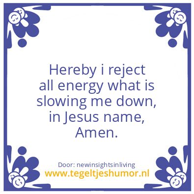 Tegeltje: in Jesus name