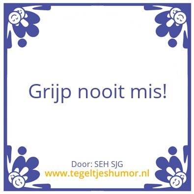Tegeltje: SEH SJG