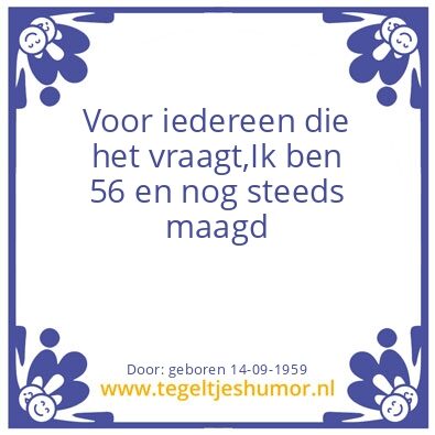 Tegeltje: maagd