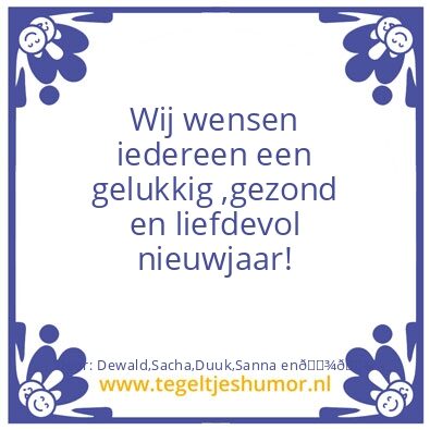Tegeltje: Gelukkig Nieuwjaar