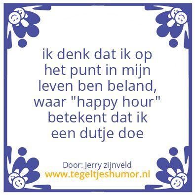 Tegeltje: happy hour