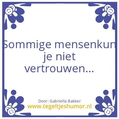 Tegeltje: Vertrouwen