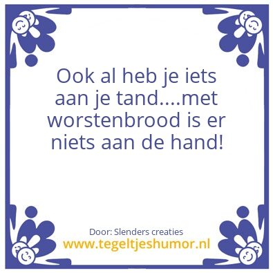 Tegeltje: Tand