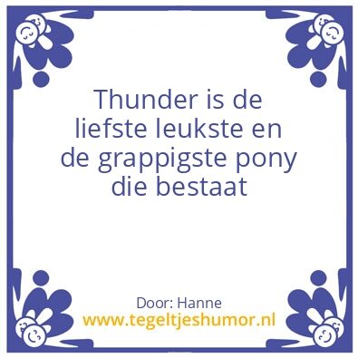Tegeltje: Thunder