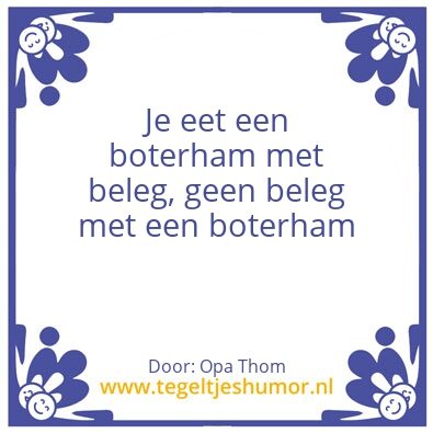 Tegeltje: Beleg