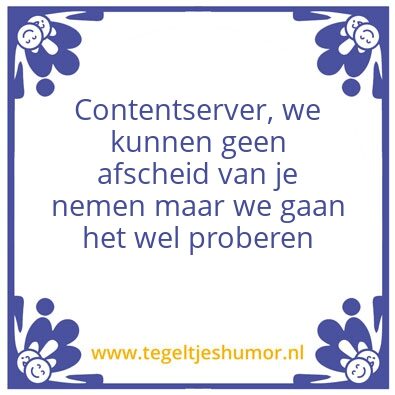 Tegeltje: Contentserver