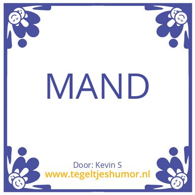 Tegeltje: Mand