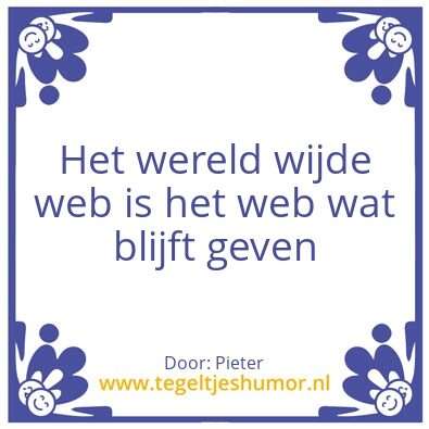 Tegeltje: WWW