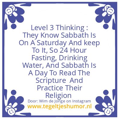 Tegeltje: Level 3 Thinking :