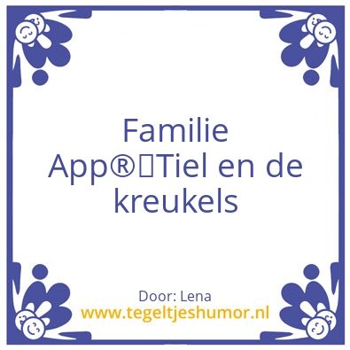 Tegeltje: Familie app
