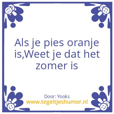 Tegeltje: Zomer