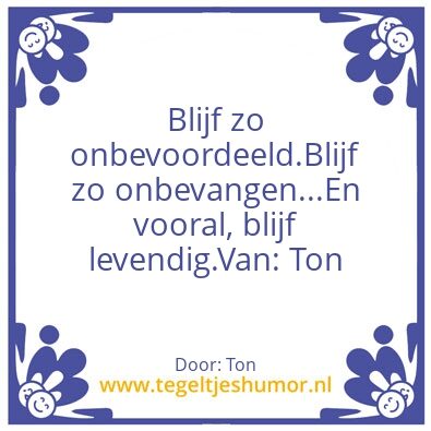 Tegeltje: Blijf