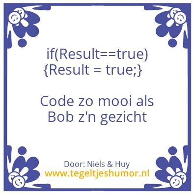 Tegeltje: Code Bob
