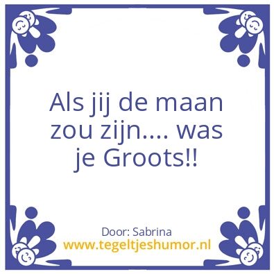 Tegeltje: GROOTS