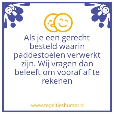 Tegeltje: Menu lijst