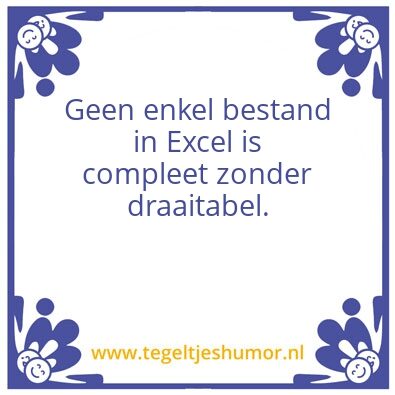 Tegeltje: Pivot