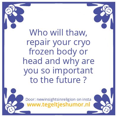 Tegeltje: Cryo Frozen ..