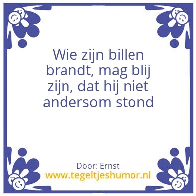 Tegeltje: BILLEN
